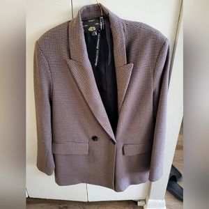 Zara Oversized Houndsooth Blazer